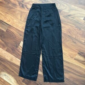 Vici Classic Black Satin Wide Leg Pants